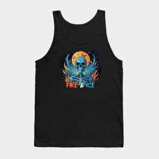 Skeleton Fire and Ice Tank Top